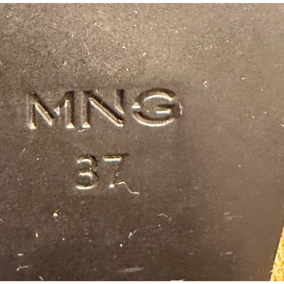 NEW MANGO MNG TOBACCO BROWN WESTY SUEDE BLOCK HEEL ANKLE BOOTS BOOTIE 37 US 6.5 - Picture 7 of 8